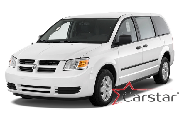 Двухслойные коврики EVA для Dodge Grand Caravan V (2007-2020) 2 ряд: кресла 2+1 без прохода